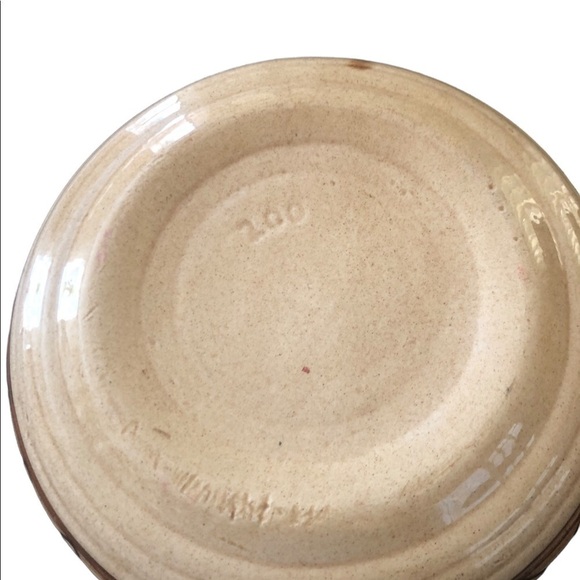 VTG Italian Pottery Bowl 2 Partridge Friends In A Floral Garden Glazed 9” Round - Picture 3 of 8